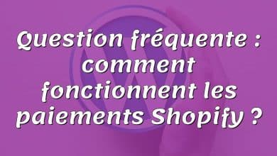 Question fréquente : comment fonctionnent les paiements Shopify ?